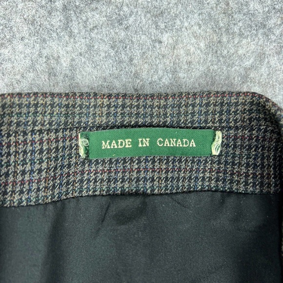 Ralph Lauren Blazer Mens 44R Gray Houndstooth Wool Sport Coat LRL VTG Canada - Picture 4 of 15